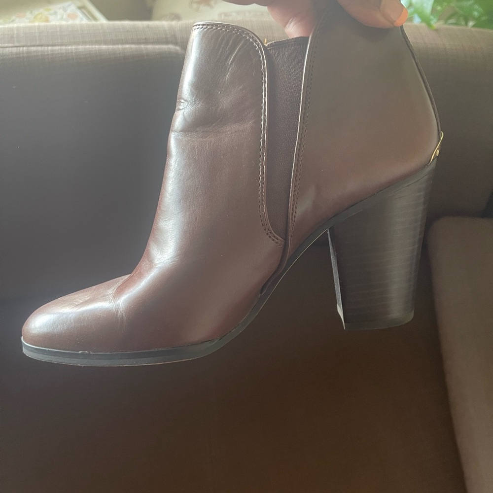 Brown Leather Bootie